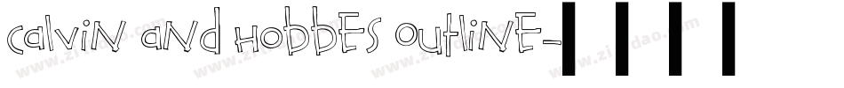 Calvin and Hobbes Outline字体转换